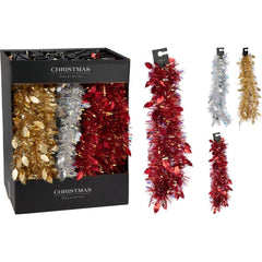 EXPOSITOR 36 GUIRNALDAS ESPUMILLON 180CM 3 SURTIDOS | KOOPMAN CHRISTMAS | ENVASE 60 UDS. UNIDAD | 8721037638388
