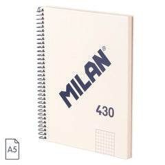 Bloc Espiral Estándar Liso 80H 90g | Milan | Cartón | Formato Estándar | Pack 3 Unidades