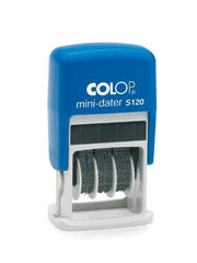 MINI SELLO FECHADOR 4MM MODELO S 120 AZUL TINTA NEGRA | 1 UNIDADES | (COLOP ESPAÑA S,L,)