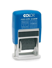 MINI SELLO FORMULARIO 4MM MODELO S 120/W ESPAÑOL AZUL/NEGRA | 1 UNIDADES | (COLOP ESPAÑA S,L,)