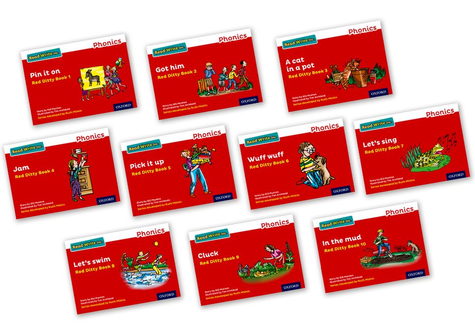 Read Write Inc - Phonics Red Ditty Books - Colour Pack of 10 | Varios autores | 9780198371175 (OXFORD)