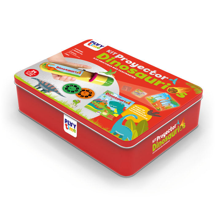 KIT PROYECTOR DINOSAURIOS- CAJA METALICA | PLAY TIME IMAGILAND | 1 UNIDAD | 9788418861123