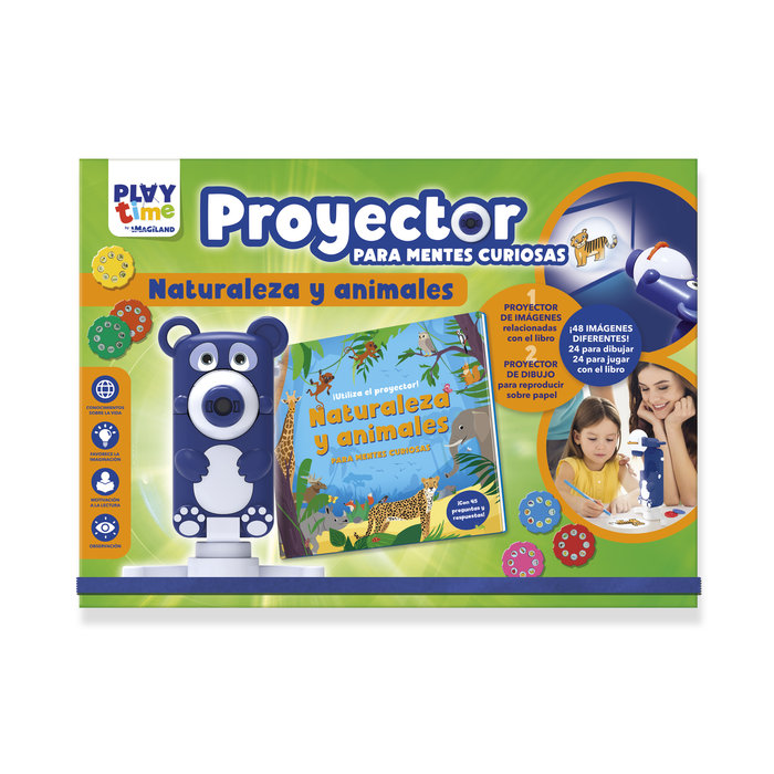NATURALEZA Y ANIMALES PARA MENTES CURIOSAS - PROYECTOR | PLAY TIME IMAGILAND | 1 UNIDAD | 9788418861703