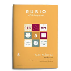 CUADERNO MATEMATICAS 5 RUBIO EVOLUCION PORCENTAJES CONCEPTO | AA,VV | RUBIO | 9788485109845