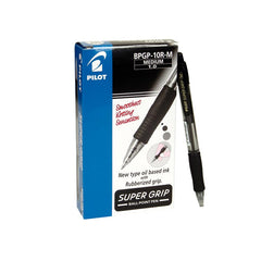 ✅ BOLIGRAFO PILOT SUPERGRIP NEGRO - CAJA DE 12 UNIDADES