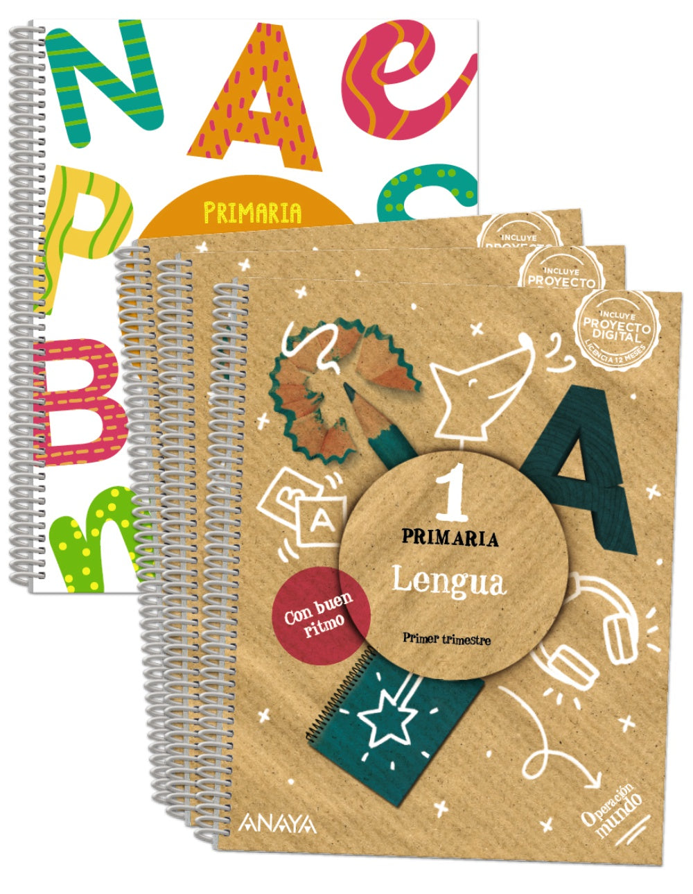 Lengua 1. Con buen ritmo. (Incluye Punto de lectura 1.) (1º Primaria) Operación Mundo - Con buen ritmo | Varios autores | 9788469892121 (ANAYA TEXTO)