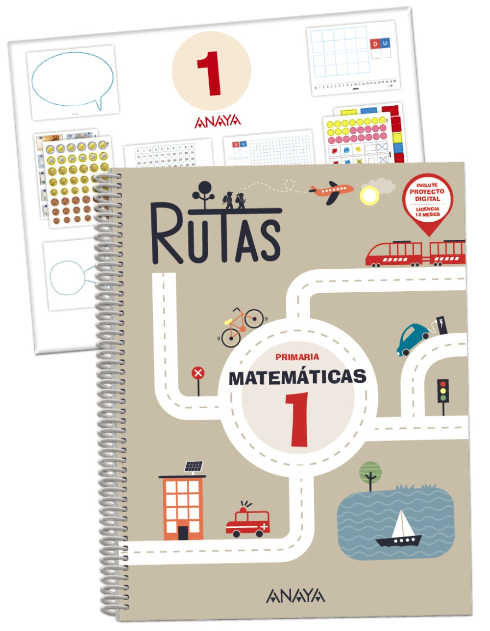 Matemáticas 1. RUTAS. (Incluye material manipulativo) (1º Primaria) RUTAS | Pellicer Iborra, Carmen | 9788469893463 (ANAYA TEXTO)