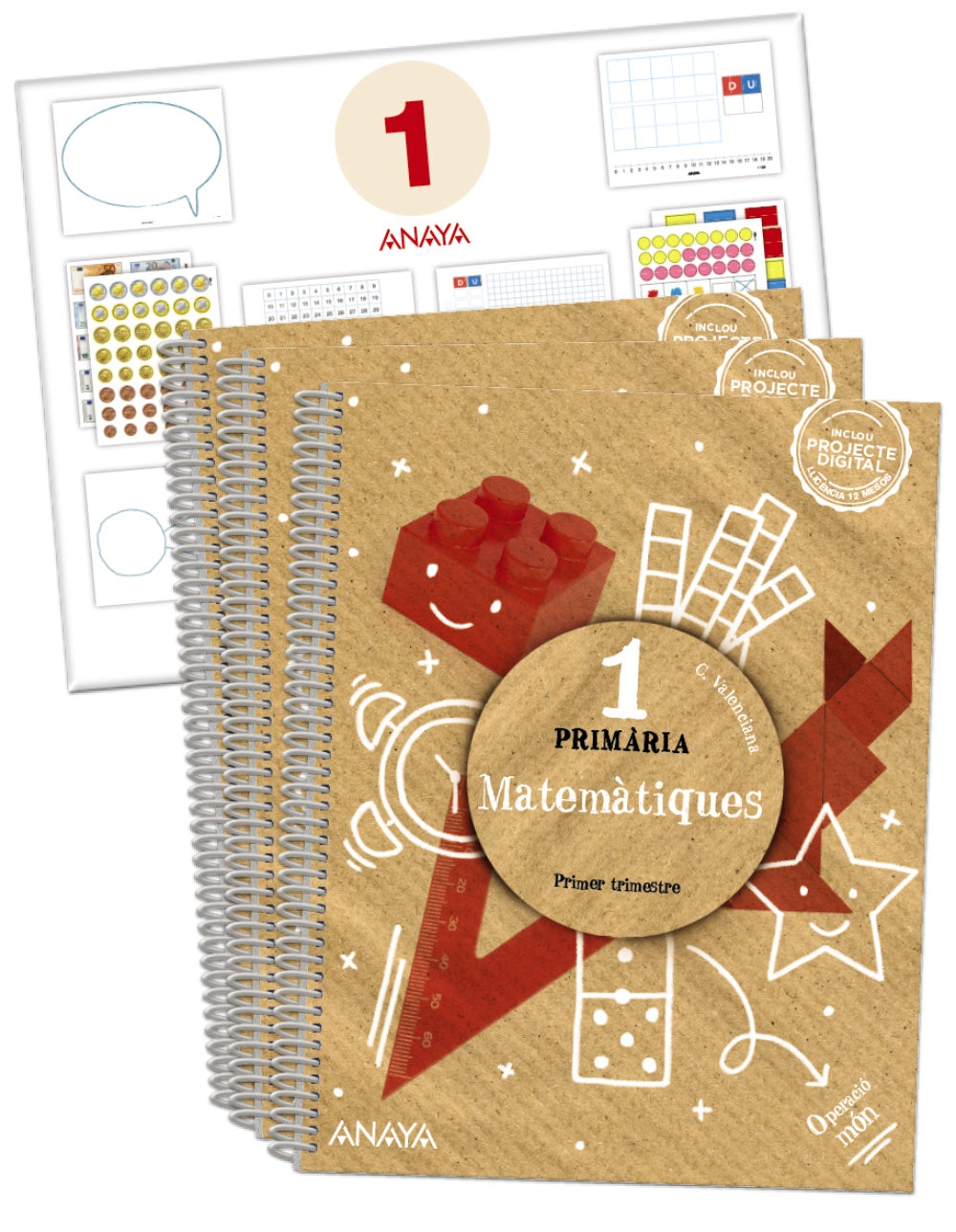 Matemàtiques 1. (Incluye material manipulativo) (1º Primaria) Operació món | Varios autores | 9788469894019 (ANAYA TEXTO)