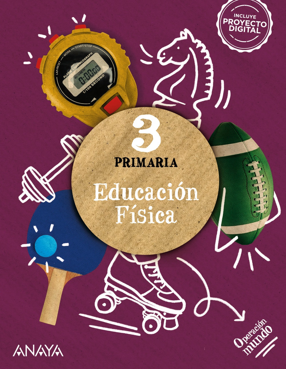 Educación Física 3 (3º Primaria) Operación Mundo | Varios autores | 9788414301913 (ANAYA TEXTO)