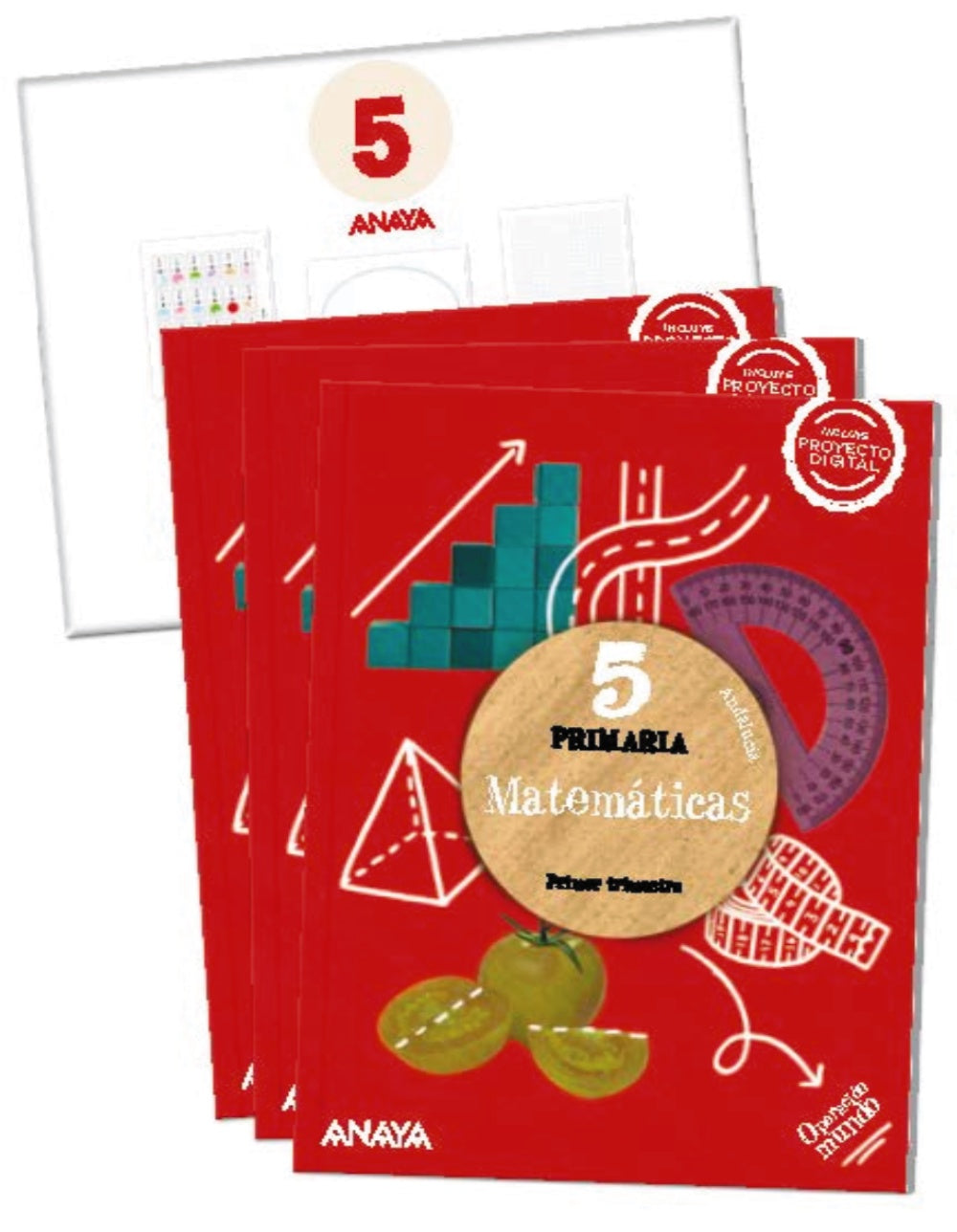 Matemáticas 5. (Incluye material manipulativo) (5º Primaria) Operación Mundo | Varios autores | 9788414302484 (ANAYA TEXTO)