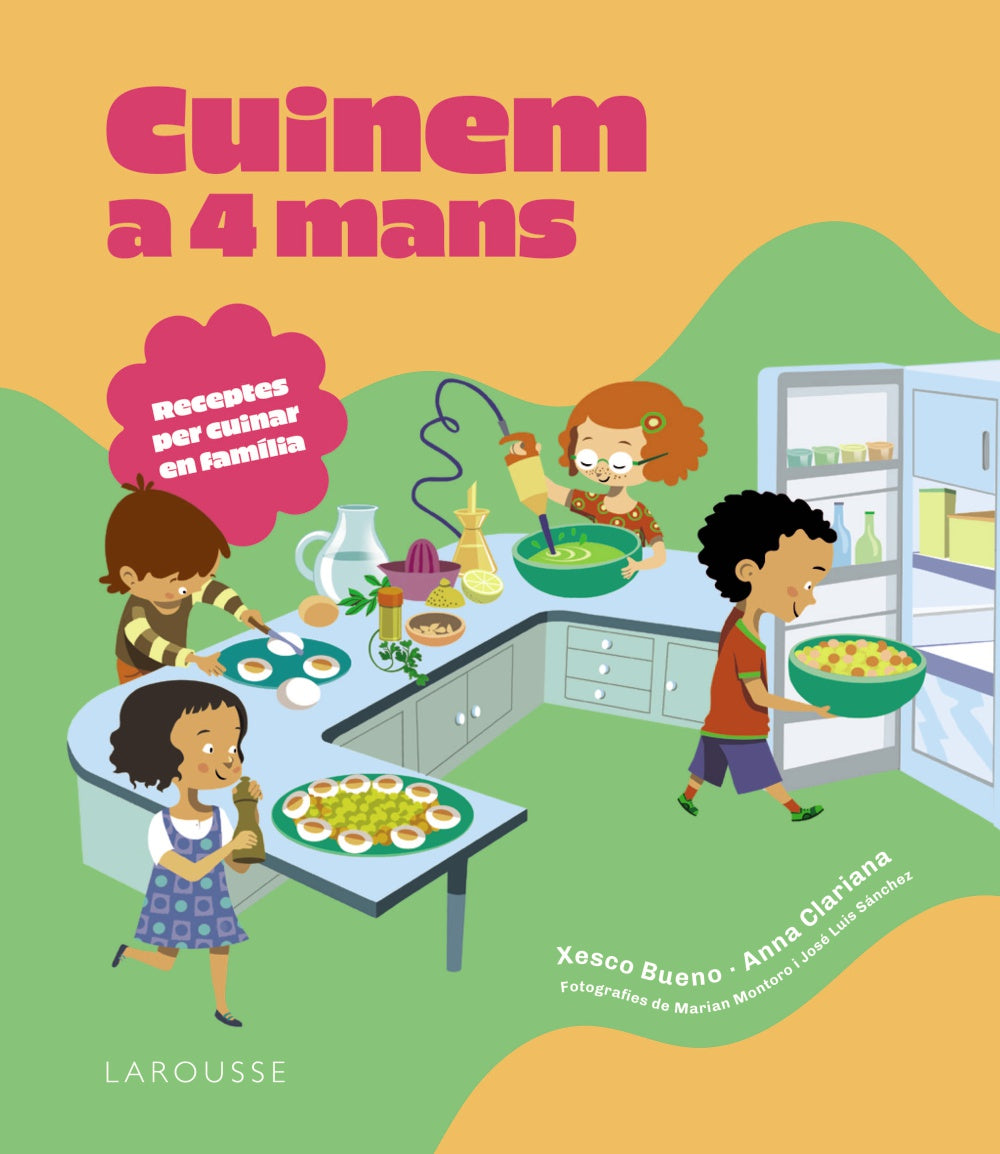 Cuinem a 4 mans: Receptes per cuinar en família. Xesco Bueno (Larousse) 9788410124837