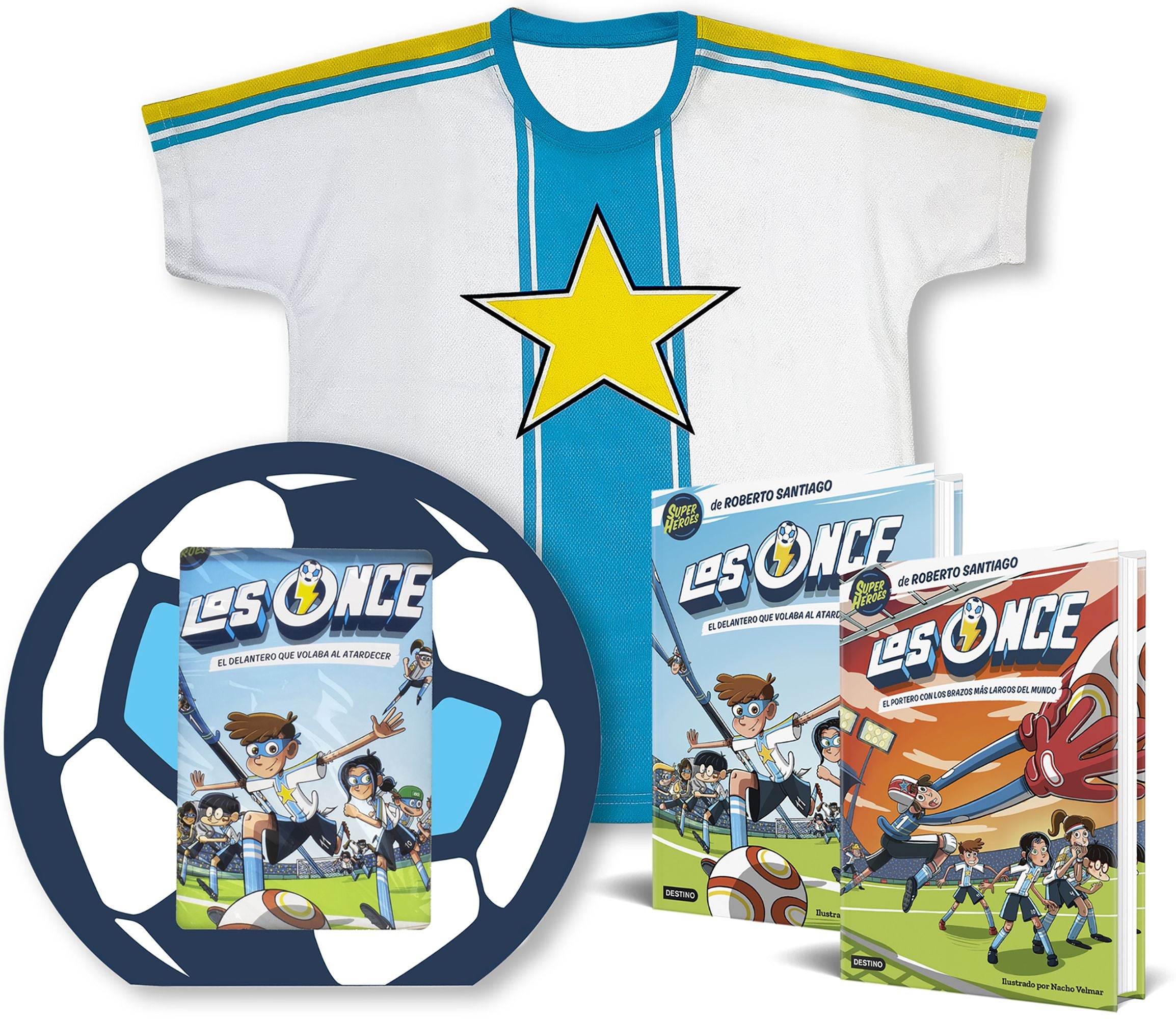 Estuche Los Once 1 + Los Once 2 con camiseta. Roberto Santiago (Destino Infantil & Juvenil) 9788408265191