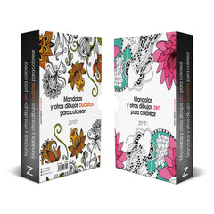 Estuche Mandalas y otros dibujos para colorear: ¡Los libros más populares de la colección antistress coloring ahora juntos en un pack!. AA. VV. (Zenith) 9788408278054