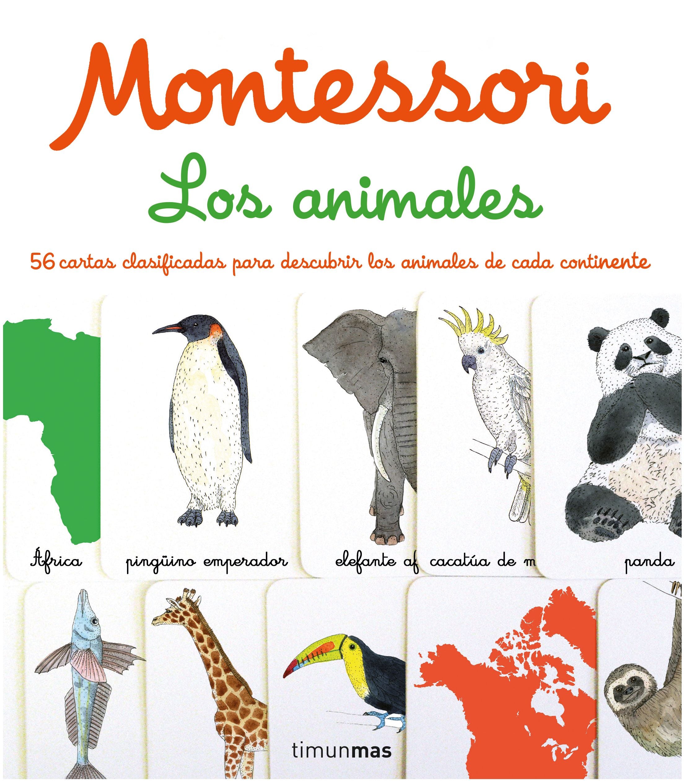 Montessori. Los animales: 1 libro y 56 tarjetas. Ève Herrmann (Timun Mas Infantil) 9788408267805