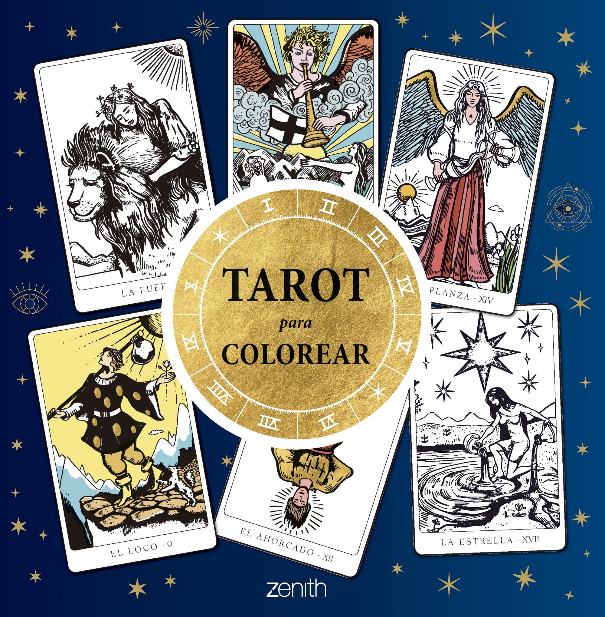 Tarot para colorear: Colorea las cartas más mágicas. Varios Autores (Zenith) 9788408315896