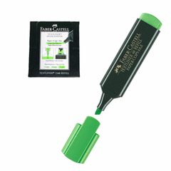 ✅ ROTULADOR SUBRAYADOR MARCADOR FLUORESCENTE TEXTLINER FABER-CASTELL VERDE, CAJA 10 UD.