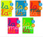Bloc Lamela Fº fluor, espiral PP 80 hojas Cuadrícula 2,5 90g, pack de 5 cuadernos - 8412855816828