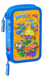 ► PLUMIER DOBLE PQÑO 28 PCS. SUPERTHINGS SERIE 7