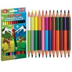 LAPIZ ALPINO 12 COLORES DOBLE PUNTA
