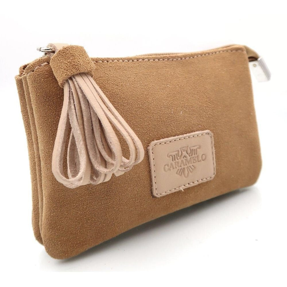 Monedero piel serraje Camel CARAMELO Imagen principal del producto