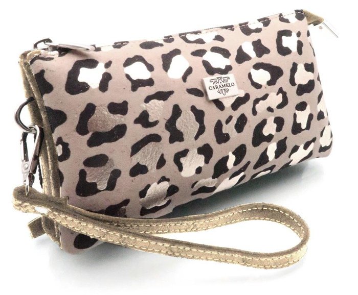 MONEDERO NECESER PIEL ASA DE MANO LEPOARD 19,5X11 CAMEL | CARAMELO | 1 UNIDAD | 8214591