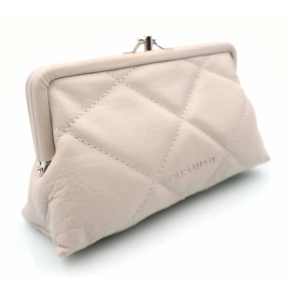 MONEDERO BOQUILLA NAPA DIBUJO ROMBO BEIGE | CARAMELO | 1 UNIDAD | 50912704