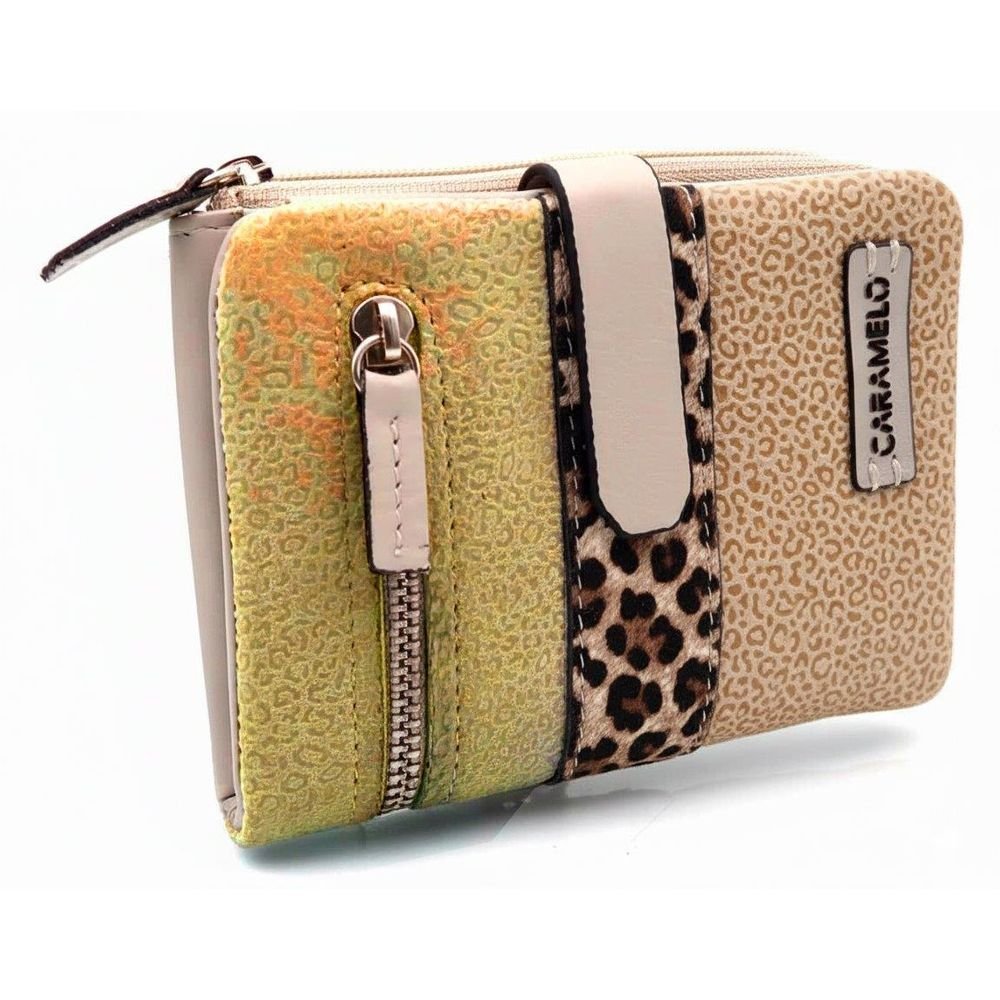 Cartera Piel Print Pony Leo Camel 12x9 cm CARAMELO