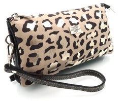 MONEDERO NECESER PIEL ASA DE MANO LEPOARD 19,5X11 NEGRO | CARAMELO | 1 UNIDAD | 82145019