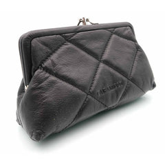 MONEDERO BOQUILLA NAPA DIBUJO ROMBO NEGRO | CARAMELO | 1 UNIDAD | 509120186
