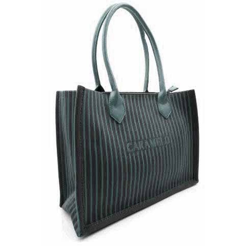 Bolso textil trico Tac Moni negro CARAMELO