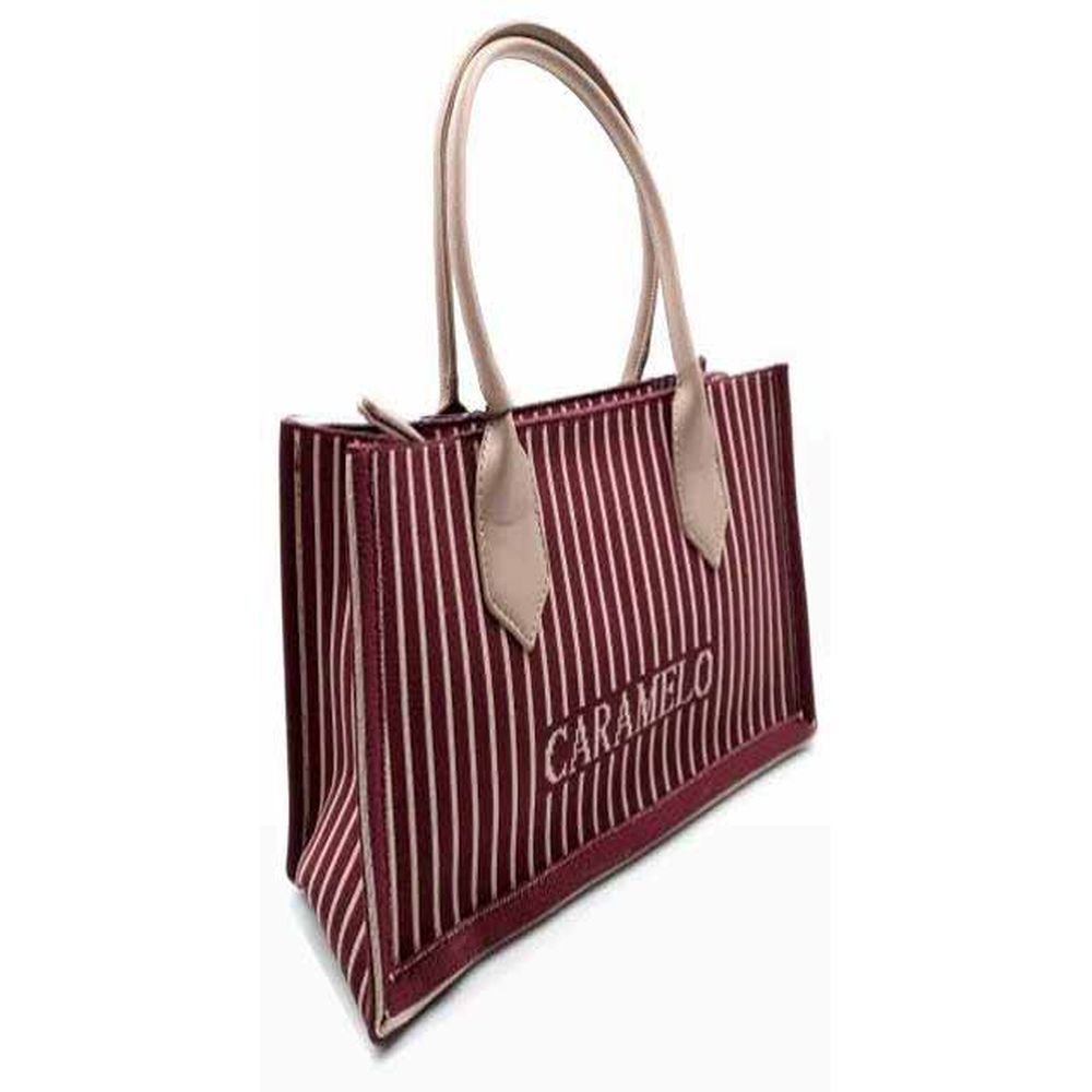Bolso textil trico Tac Moni burdeos marca Caramelo Imagen principal del producto