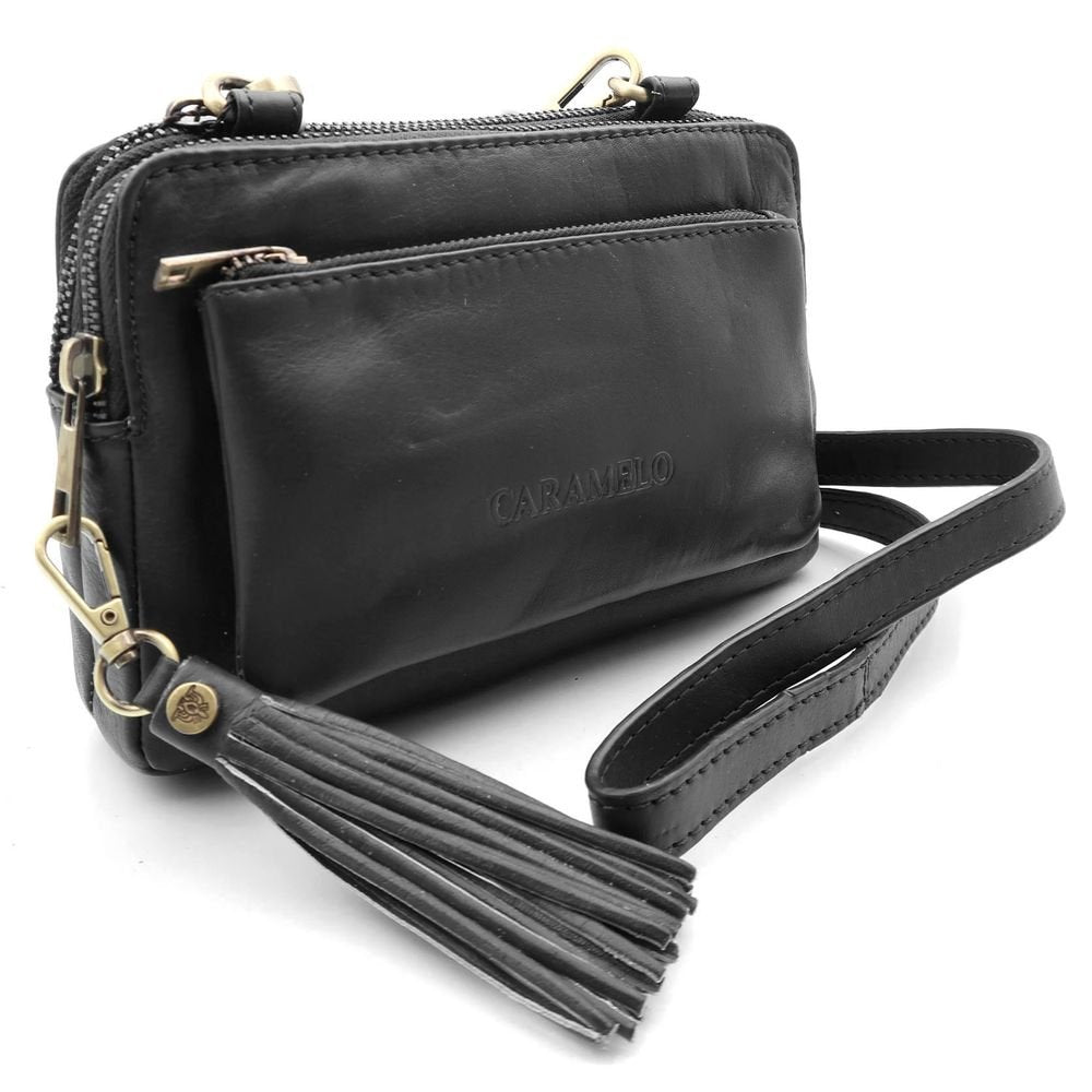 BOLSO PIEL NAPA BANDOLERA DOBLE NEGRO | CARAMELO | 1 UNIDAD | 510180162
