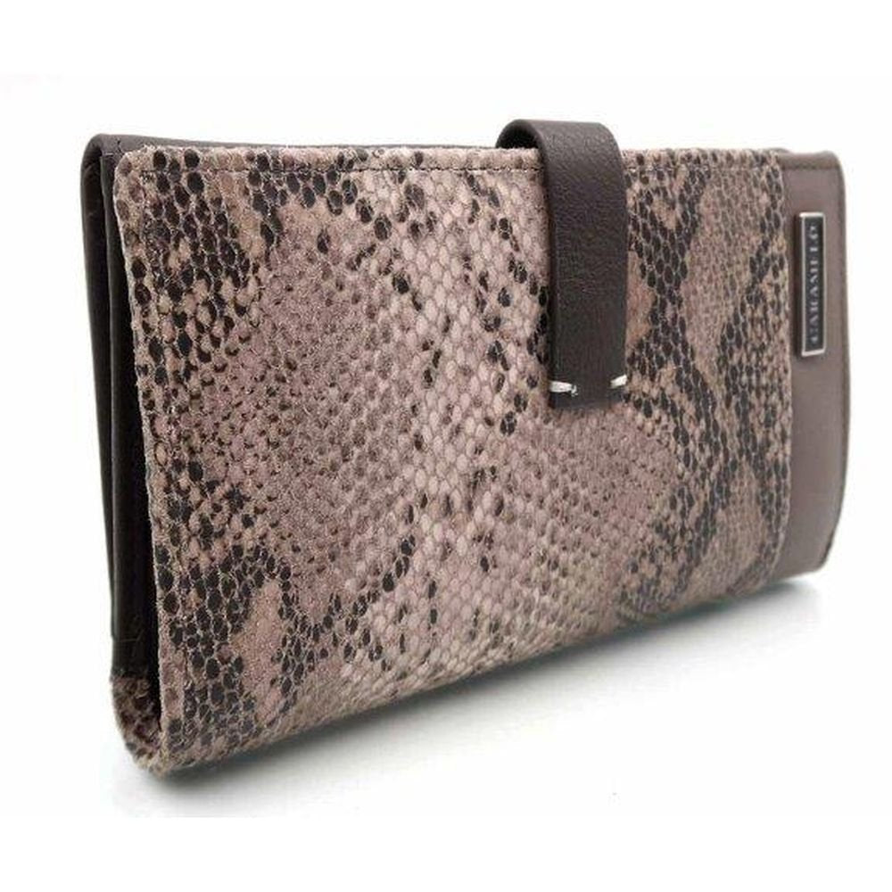 BILLETERA PIEL SNIKE CON BROCHE MARRON | CARAMELO | 1 UNIDAD | 810958270