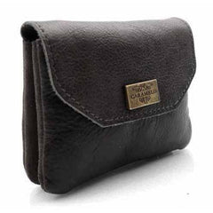 MONEDERO PIEL PEQUEÑO SOLAPA VEGETAL NEGRO | CARAMELO | 1 UNIDAD | 822160166