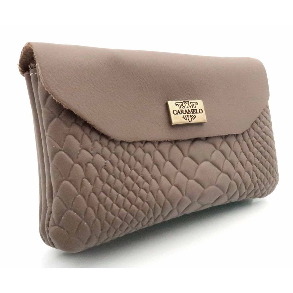 MONEDERO PIEL SNIKE DOBLE GRANDE CON SOLAPA TAUPE | CARAMELO | 1 UNIDAD | 823003264