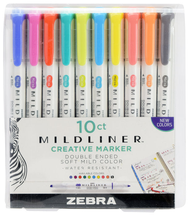 Rotulador Zebra Mildliner Doble Punta Friendly Y Refresh 10 | Zebra Pen | Pack 1 Unidades Imagen principal del producto