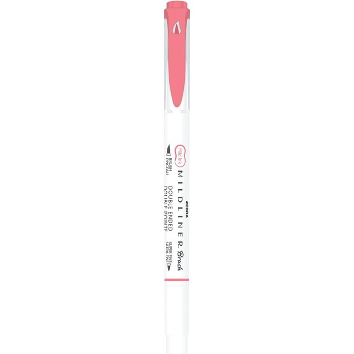 Rotulador Zebra Mildliner Doble Punta Pincel Friendly Coral | Zebra Pen | Pack 10 Unidades