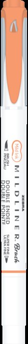 Rotulador Zebra Mildliner Doble Punta Pincel Melocoton | Zebra Pen | Pack 10 Unidades Imagen principal del producto