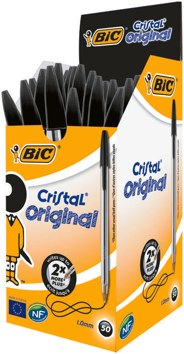 BOLIGRAFO BIC CRISTAL NEGRO | 50 UNIDADES | (BIC)