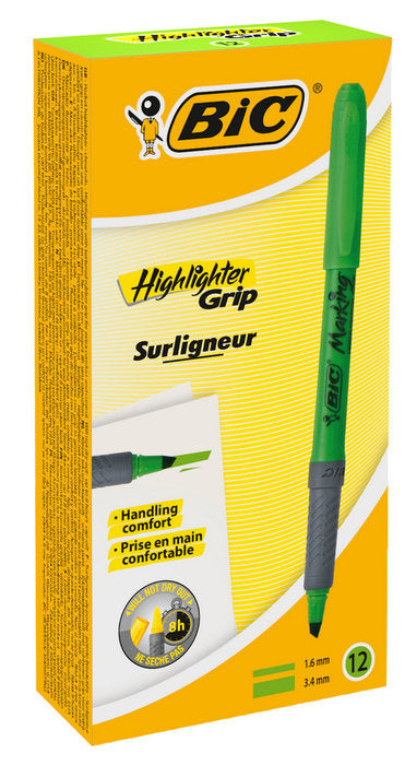 Marcador Bic Highlighter Grip 1.6 mm Verde Imagen principal del producto