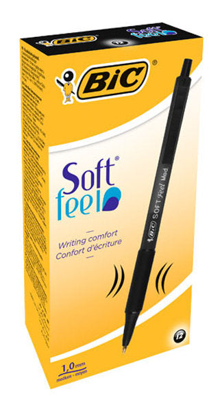 Boligrafo Bic Soft Feel Retractil con Grip Negro Marca Bic