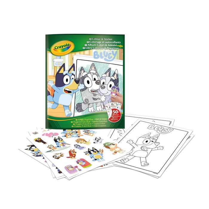 Libro para Colorear y Stickers Bluey Crayola