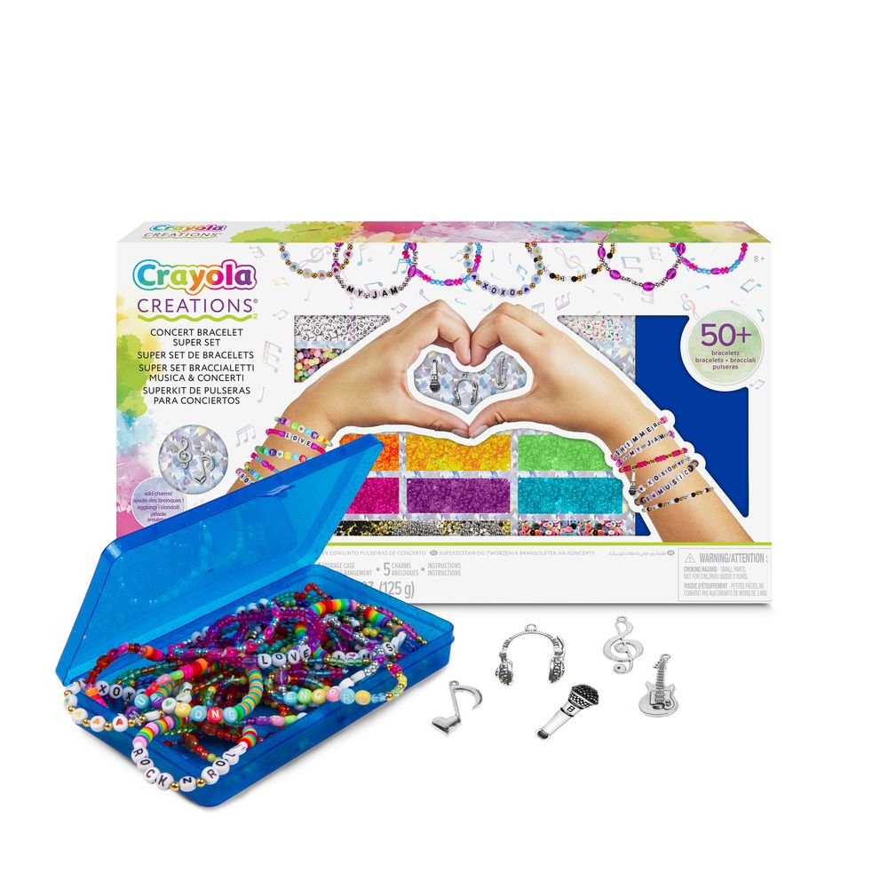 Creations Super Set Pulseras Música y Conciertos marca Crayola Creations