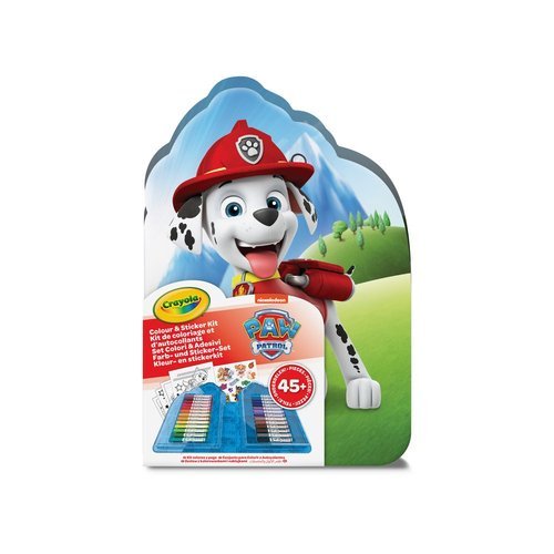 MALETIN 45 PIEZAS PATRULLA CANINA COLOREAR CON STICKERS | 1 UNIDADES | (CRAYOLA MALETINES)