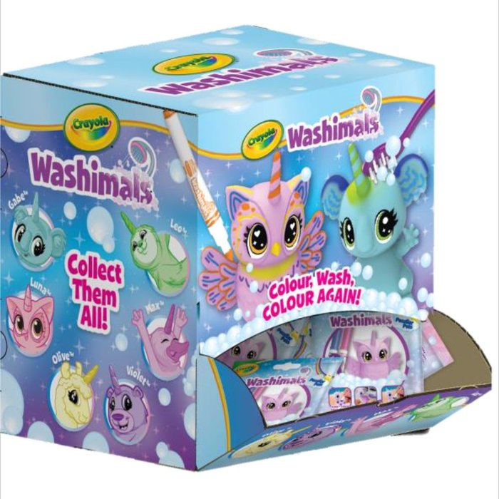 EXPOSITOR 24 WASHIMALS PETS6 MODELOS PASTEL SERIE 4 | CRAYOLA | 1 UNIDAD | 71662302405