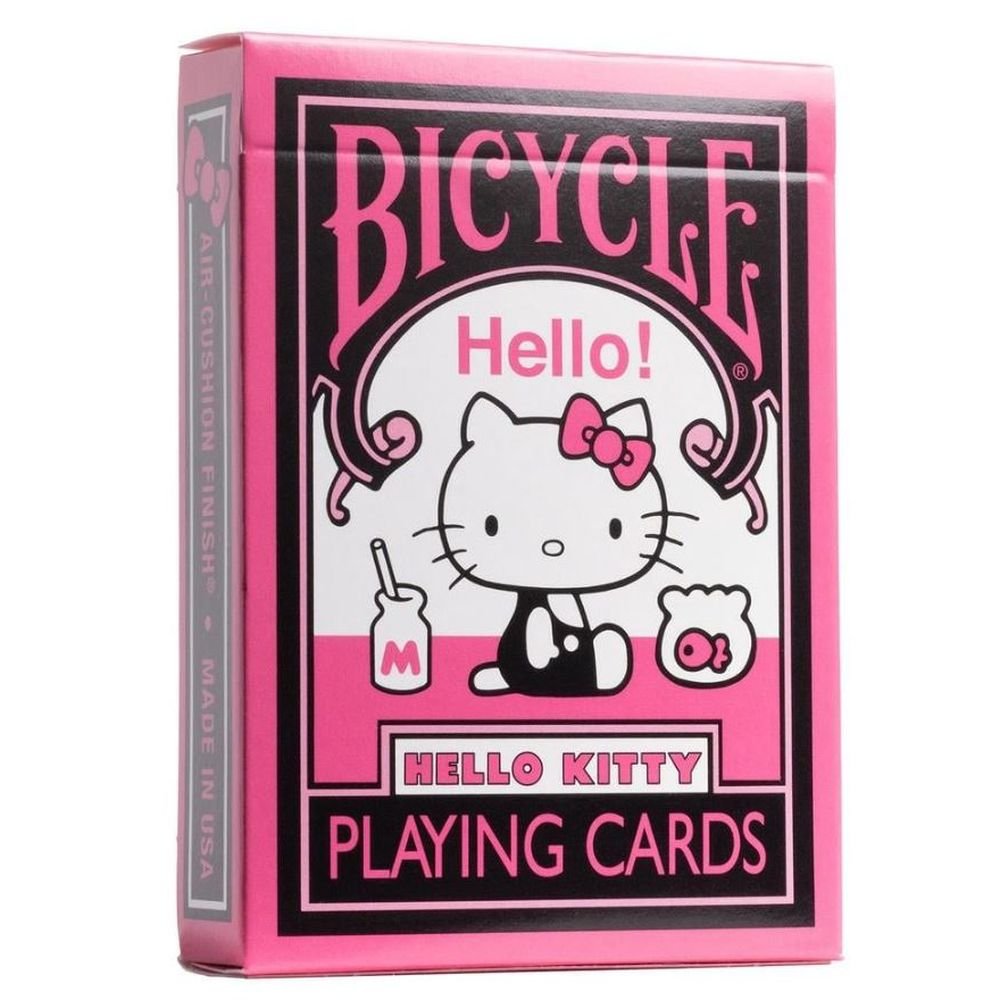 Baraja Bicycle Hello Kitty Black and Pink Carta Mundi Shuffle Imagen principal del producto