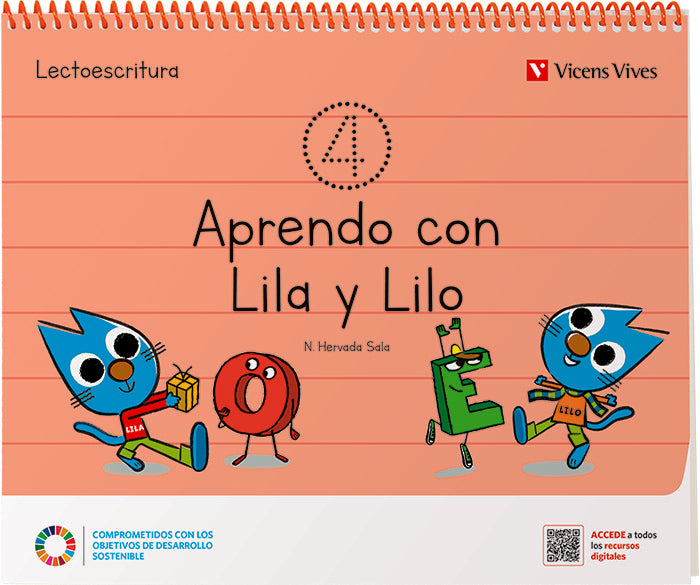 APRENDO CON LILA Y LILO CUADERNO 4. Aa. Vv. (Editorial Vicens Vives) 9788468282886