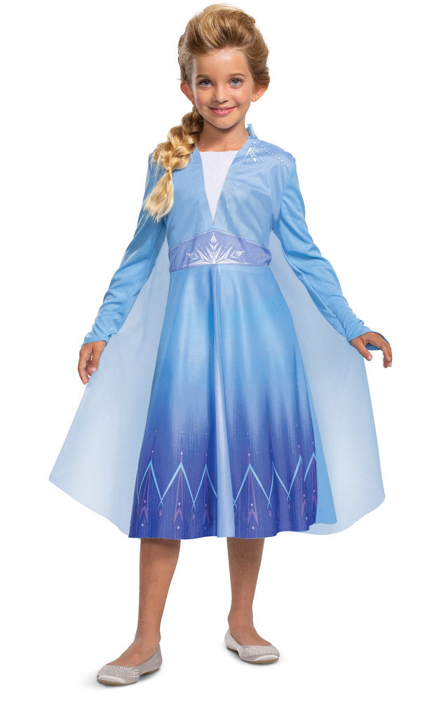 Disfraz Disney Frozen Elsa de Viaje para Niños 7-8 Años