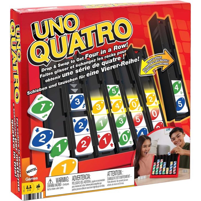 JUEGO UNO QUATRO | MATTEL GAMES | 1 UNIDAD | 194735157563
