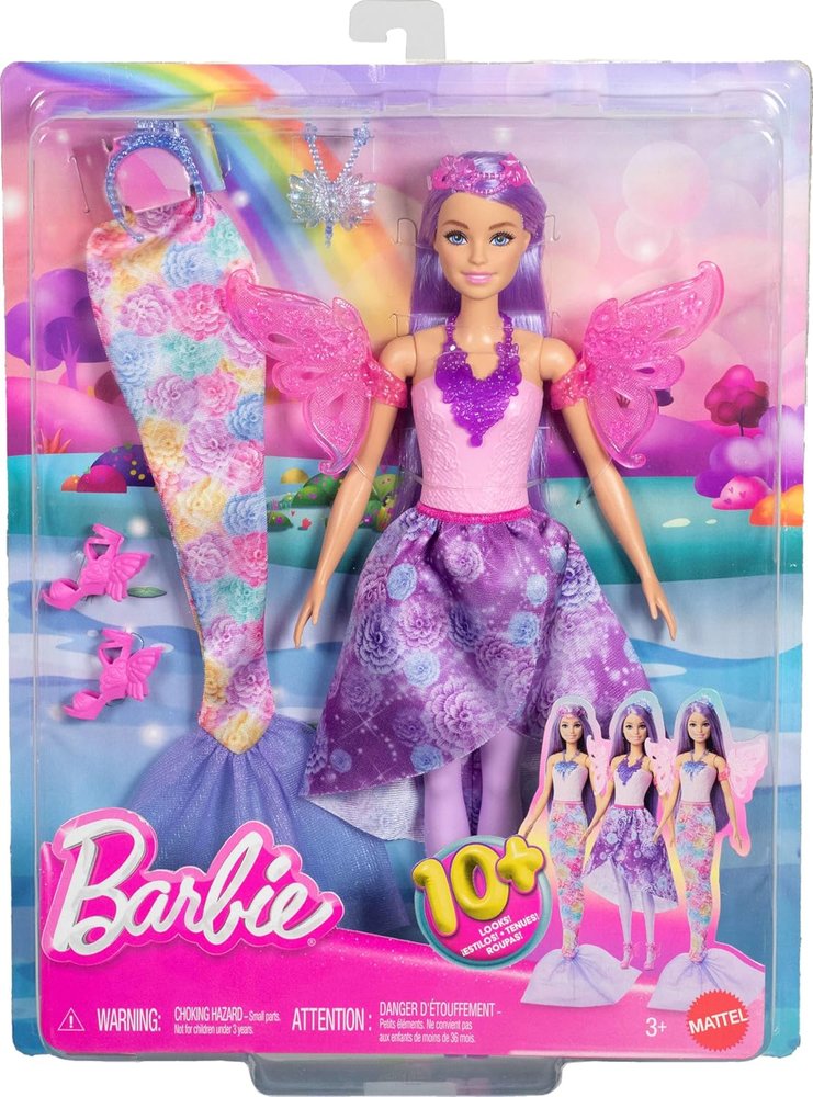 Barbie Fantasia Muñeca con 10 Looks Diferentes Mattel